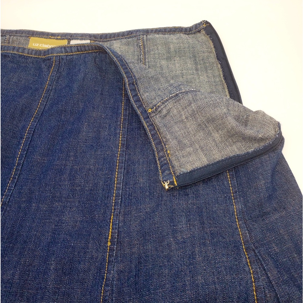 Liz Claiborne Lizwear Women’s Trumpet Fluted Denim Jean Skirt size 12 - Picture 2 of 4